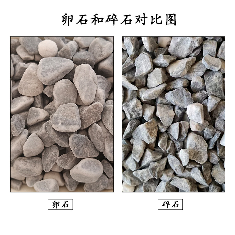 Directly Shipped from the Place of Origin, Light Gray Gravel for Courtyard Paving, Natural Gravel for Wall Adhesive, Light Gray Gravel in Stock