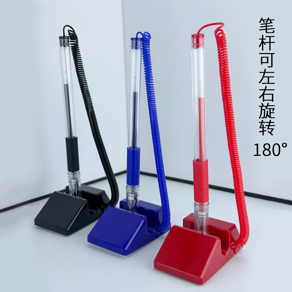 Настольная ручка с логотипом фиксированная ручка для банковской стойки рекламная настольная гелевая ручка