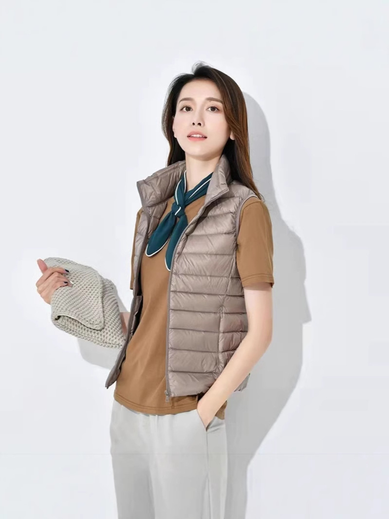 Down Vest Women's Short Down Vest Women's Light Down Vest Women's Winter Down Waistcoat Women's Outer Wear Coat