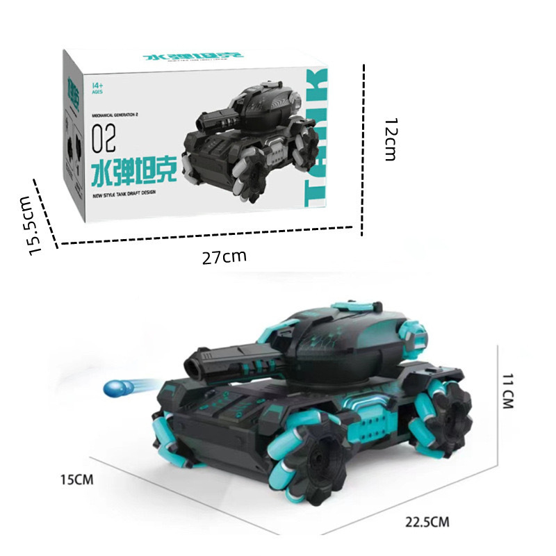 Cross-border children 2.4G remote control tank gesture induction stunt battle water bomb tank armored car toy wholesale