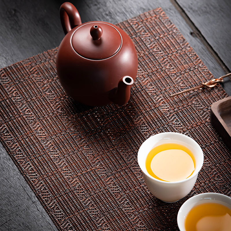 Zen fiber tea mat kung fu tea set accessories leak net partition tea dregs tea table tea tray pvc spare parts easy to clean o
