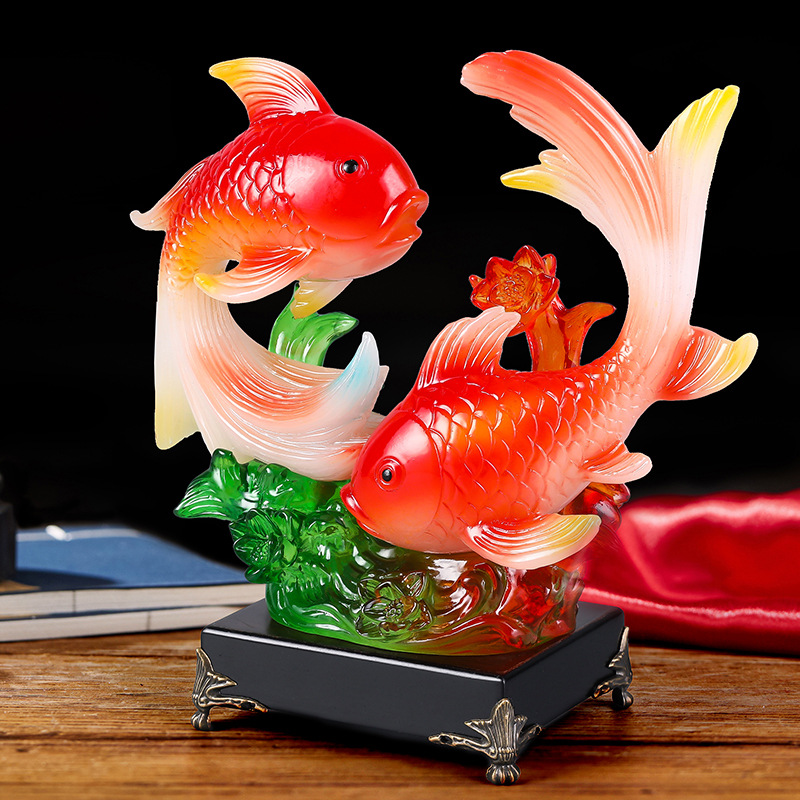Carp Goldfish Year after Year Decoration Home Decorations Housewarming New House Gift Living Room TV Wine Cabinet Meaning Good