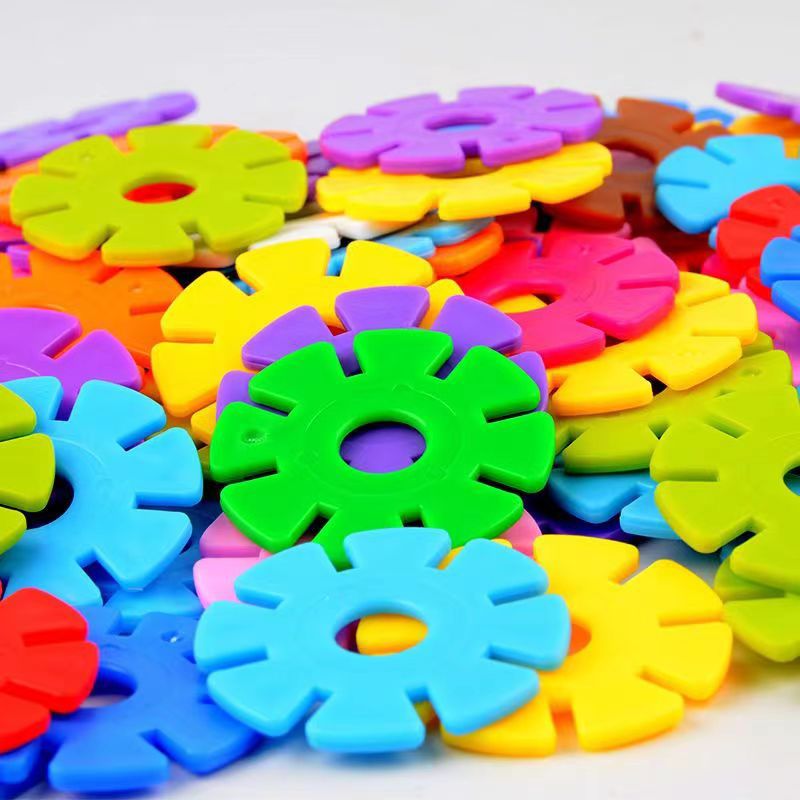 Large snowflake block toy thickened children's educational girl boy assembling kindergarten toy