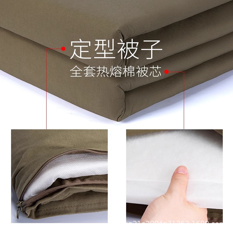 Factory Direct Sales Shaped Housekeeping Quilt Can Cover Military Green Quilt Quilt Hand-Shaped Stacked Quilt Canvas Quilt