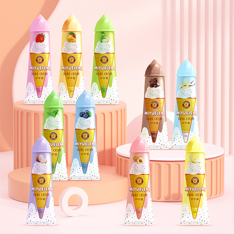 Mixiaoloni ice cream cone hand cream 30g hydrating non-greasy moisturizing refreshing online live broadcast supply batch