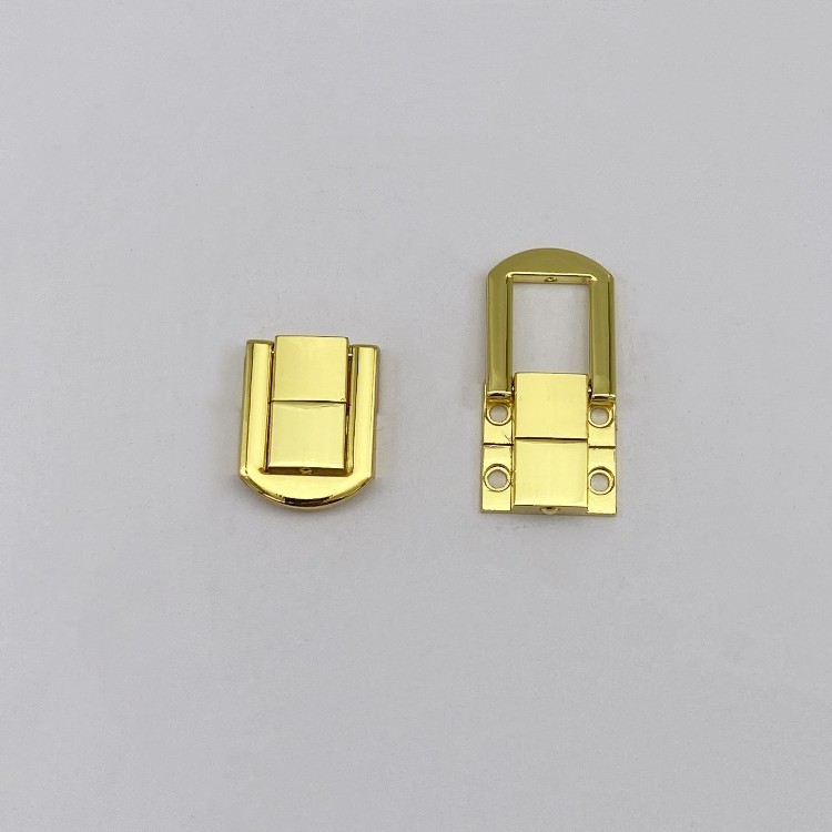 Hardware Japanese Buckle Small size zinc alloy jewelry gift box antique golden Taiping buckle square buckle luggage lock