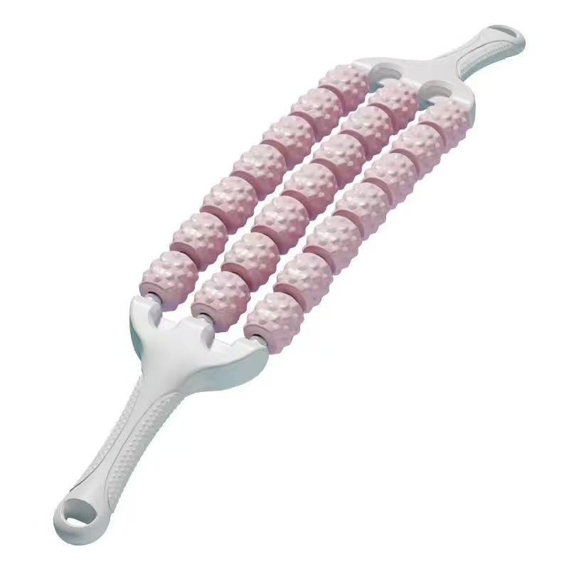 Three-Row Bendable Massage Stick Yoga Mace Children's Long Sensory Integration High Training Muscle Relaxation Roller Shaft Leg