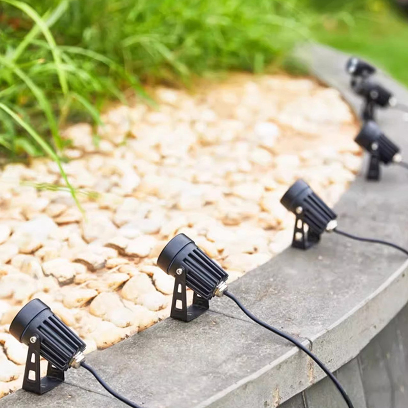 Spotlight Outdoor Tree Light Ground Plug Waterproof Villa Courtyard Light Landscape Light Ground-Mounted Floodlight Lawn Light 220V