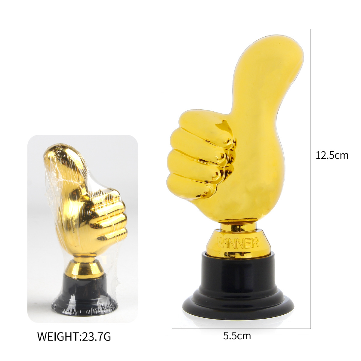 Cross-border thumbs up Plastic Honor Trophy Party Decoration Ornaments Electroplating Games Children's Reward Props