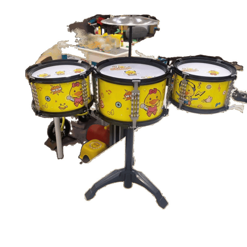 Little Yellow Duck Drum Set Jazz Baby Children's Home Practice Simulation Percussion Instrument Beginner Toy