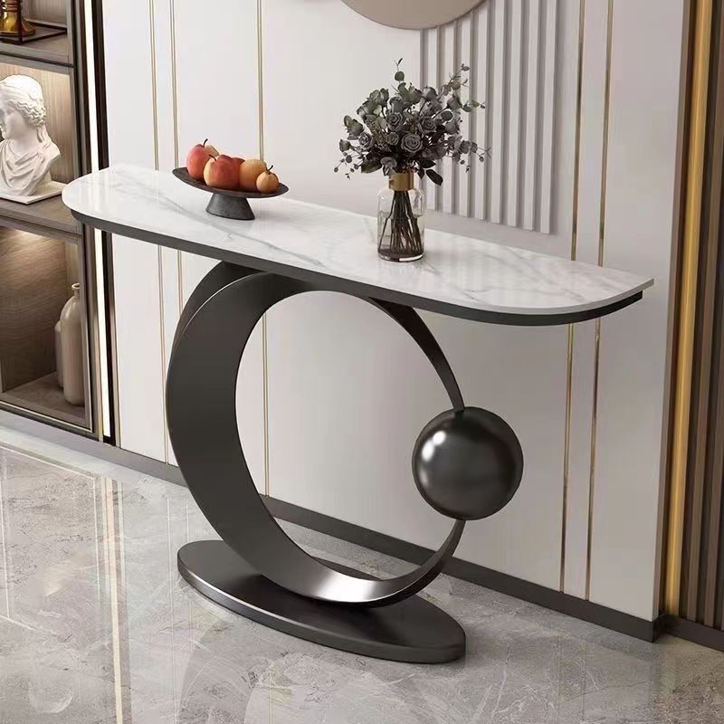 Italian Rock Board Entrance Entrance Table Light Luxury Wall Table Modern Simple High-end Decoration Table Living Room Partition Table