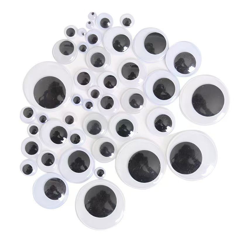 Black and White Movable Eyes with Adhesive Backing Mixed Kidsren's Handicraft Class DIY Animal Toys Colorfulful Movable Eyeball Stickers