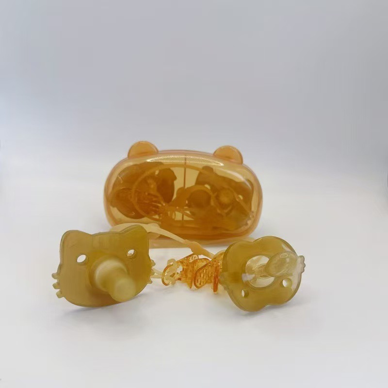 Nano Silver Baby Pacifier Ultra-Soft Silicone Imitation Breast Milk Pacifier Set for Newborn Babies