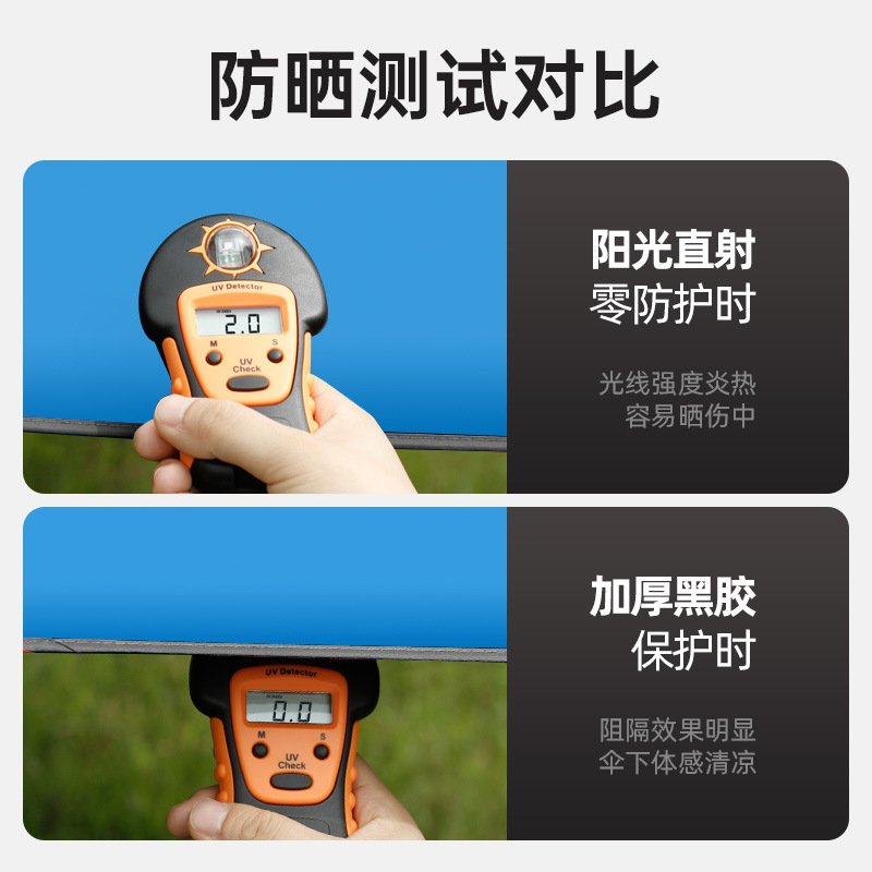 2 All-metal fishing umbrella special manufacturers wholesale double-layer vinyl rain-proof sunshade fishing umbrella thickened wind-resistant fishing umbrella