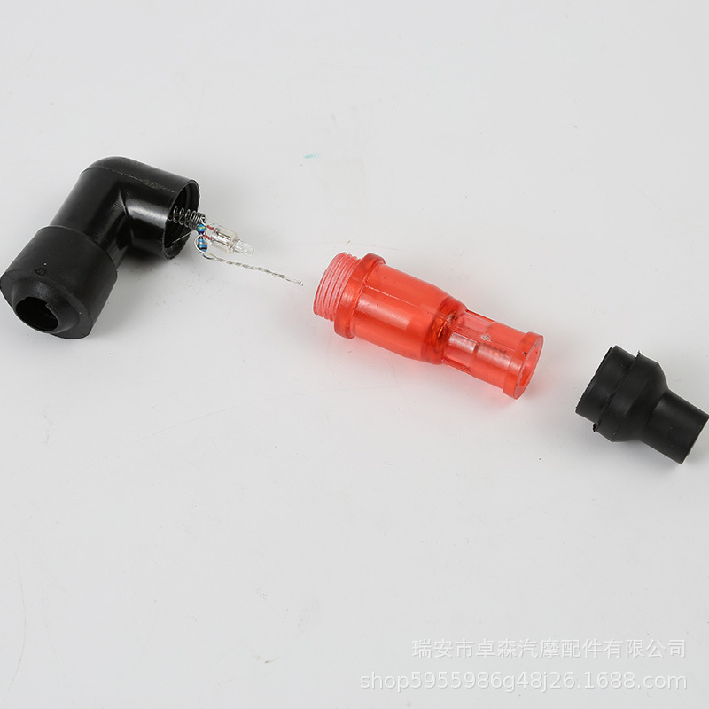 Motorcycle modification accessories high pressure cap flash spark plug cap cigarette rod elbow tricycle beam car 110 universal