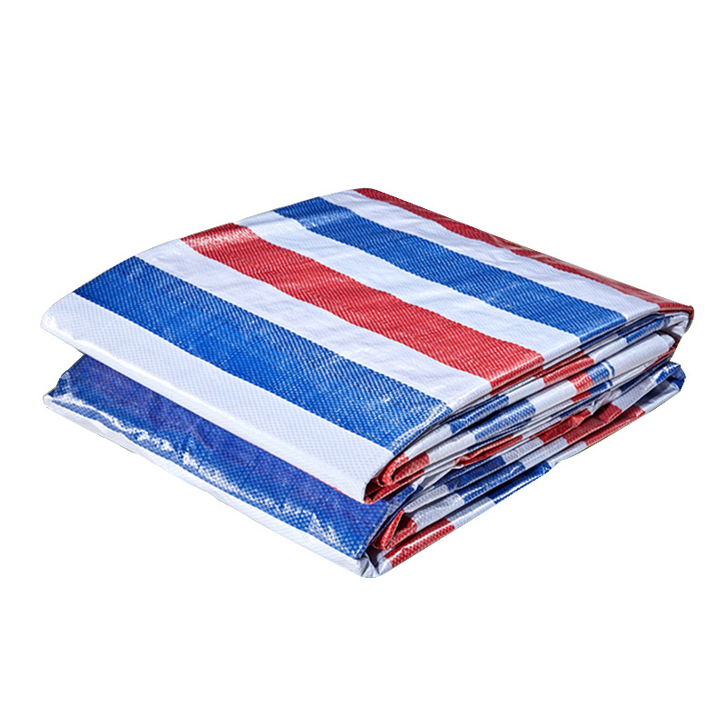 Agricultural Waterproof and Sunscreen Color Strip Cloth Industrial and Agricultural Three-Color Polyethylene Color Strip Cloth Rainproof Cloth Tarpaulin Double-Sided Coating