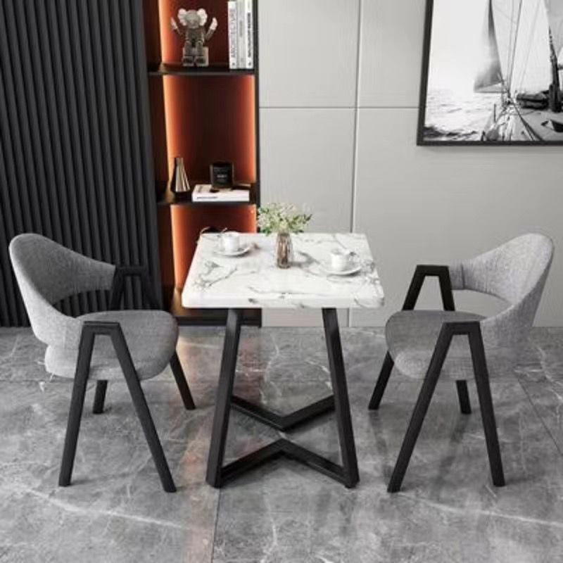 Nordic Style Italian Style Internet Celebrity Light Luxury Negotiation Table and Chair Combination High-End Business Reception Negotiation Table Beauty Salon Leisure Table