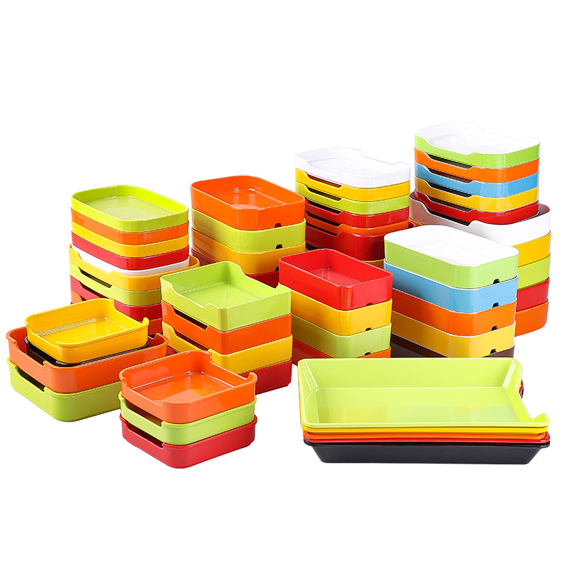 Hot Pot Restaurant Preparation Plate A5 Melamine Tableware Commercial Skewers Dish Plate Side Dish Creative Display Plastic Imitation Porcelain