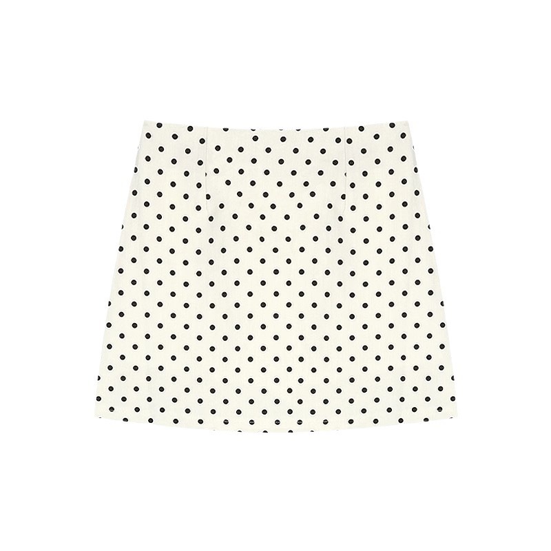 Dongdaemun Women's Clothing 2025 Spring Polka Dot Skirt Women's Commuting Easiest for Match High Waist Hip Skirt A-Line Suit Short Skirt