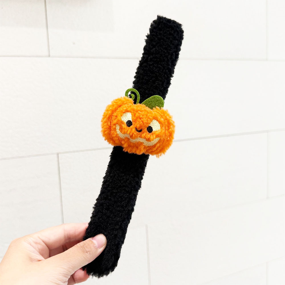 Cross-Border New Product Halloween Snap Ring Plush Doll Bracelet Decoration Holiday Party Dress up Snap Ring Toy