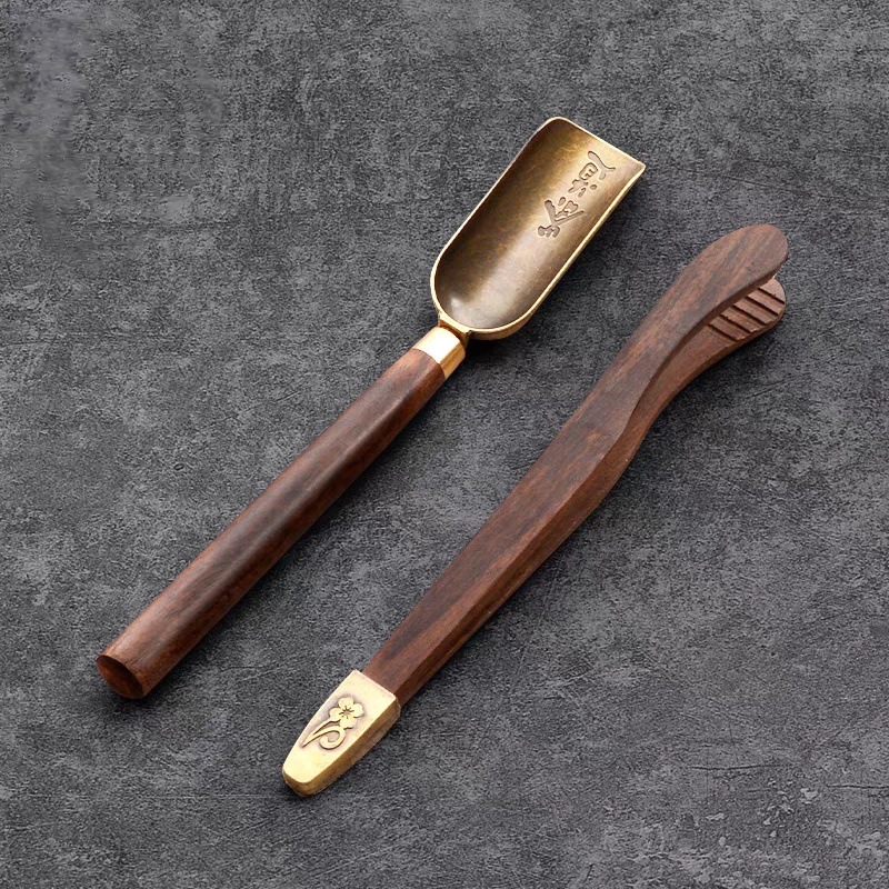 Чайная ложка, чайный зажим, деревянный чайный набор, ложка для чайных листьев, инструмент, совок, маленькая специальная ложка для чайных листьев