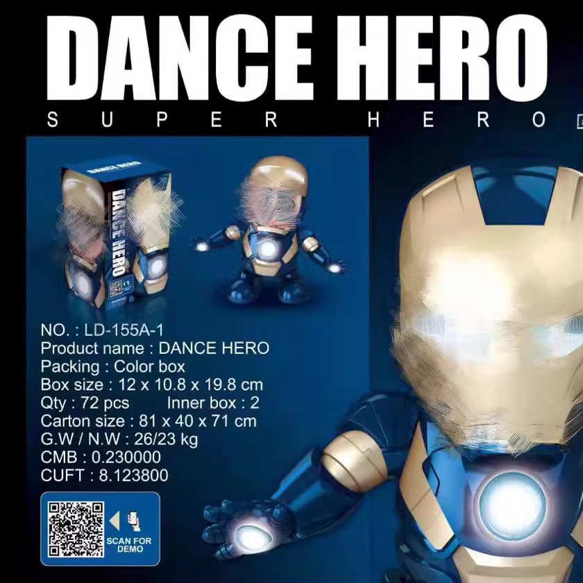 Douyin's Same Music Light Dancing Robot Electric Dance Deformation Robot Kidsren's Toys Wholesale