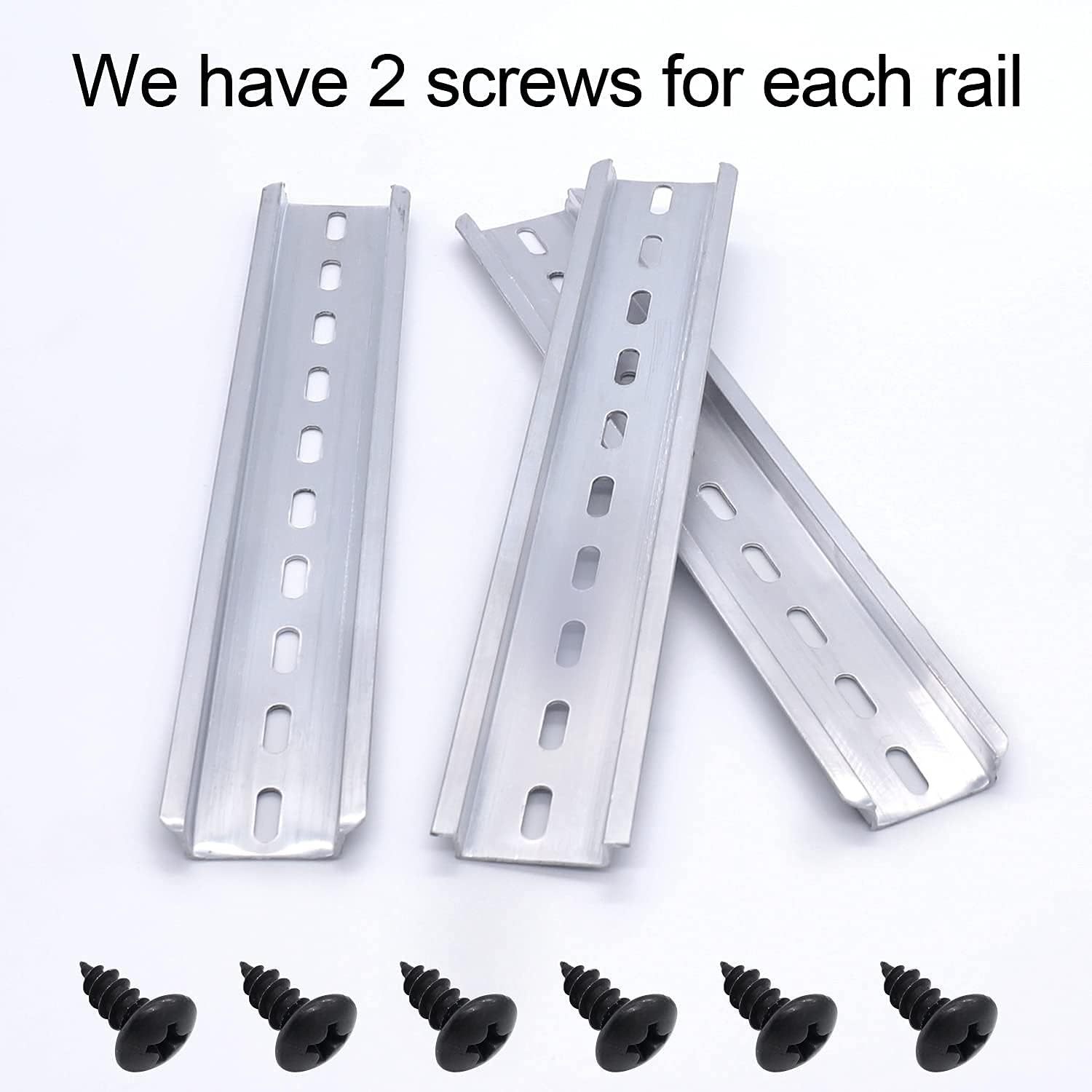 Taiss\/5 Pieces 20cm Hutschiene Schlitz Aluminium Niemals R