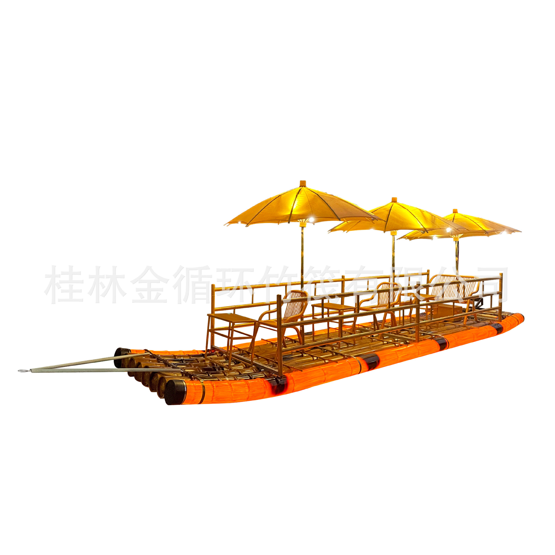 Qiyun Mountain Giant Dragon Parade Scenic Zone Performance Dragon Boat Golden Dragon Tour Jiang Sightseeing Bamboo Raft PVC Bamboo Raft Row Raft