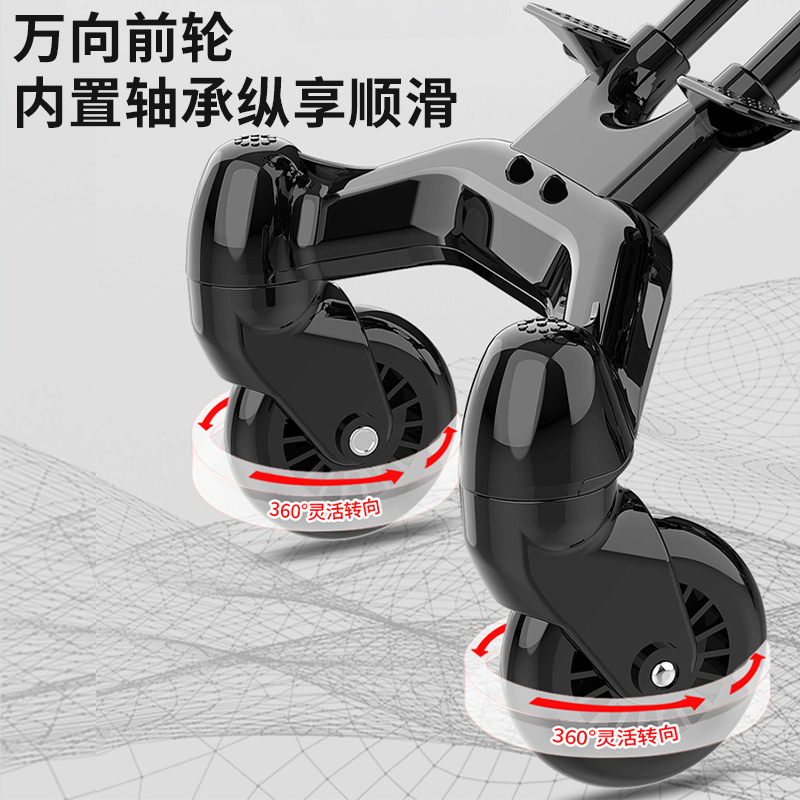 Baby Walking Artifact Children's Trolley Lightweight Foldable Baby Two-way Simple Out Installation-free Baby Walking Trolley