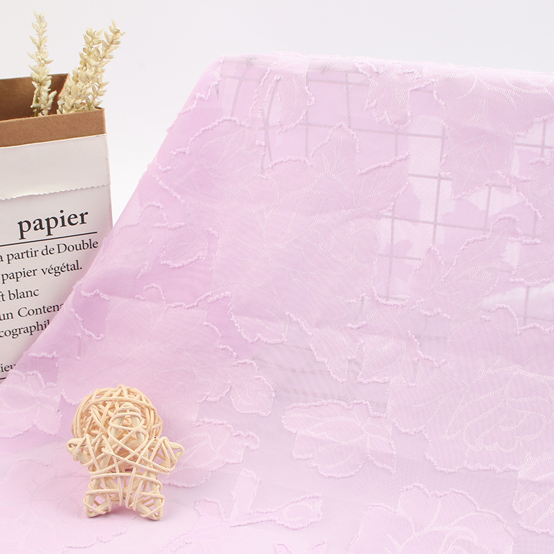 Chiffon Peony Cut Jacquard Fabric All Polyester Spring and Summer National Style New Chinese Hanfu Cheongsam dress Fabric