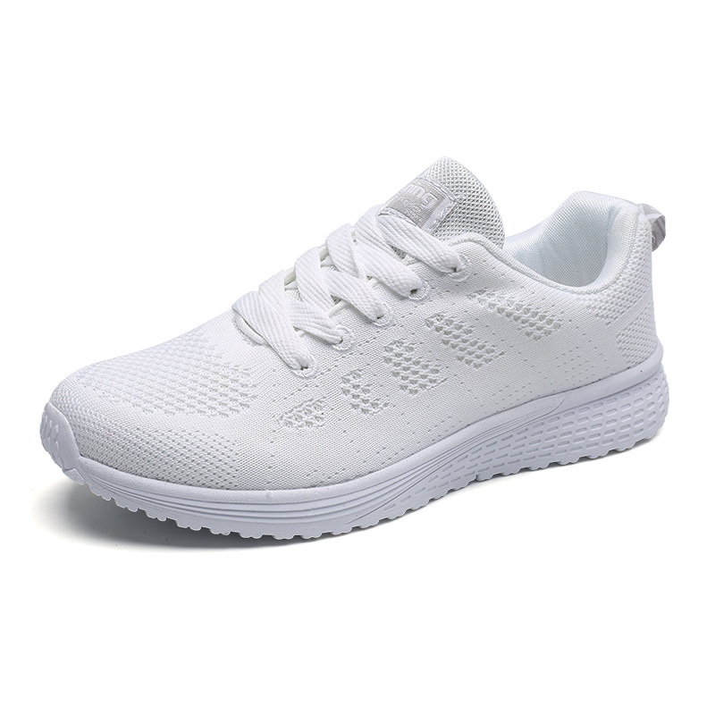 Cross-Border Spring and Summer Men's and Women's Shoes Korean Style Student Mesh Breathable Casual Shoes Running Shoes Fly Woven Fitness Sports Shoes Large Size