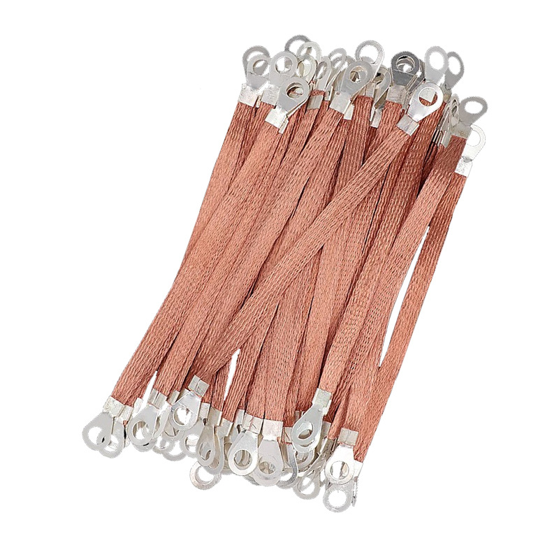 Yusong bridge ground wire cross-ground connecting line double-headed docking 2.5/4/6 square meters pure copper ground wire braided wire