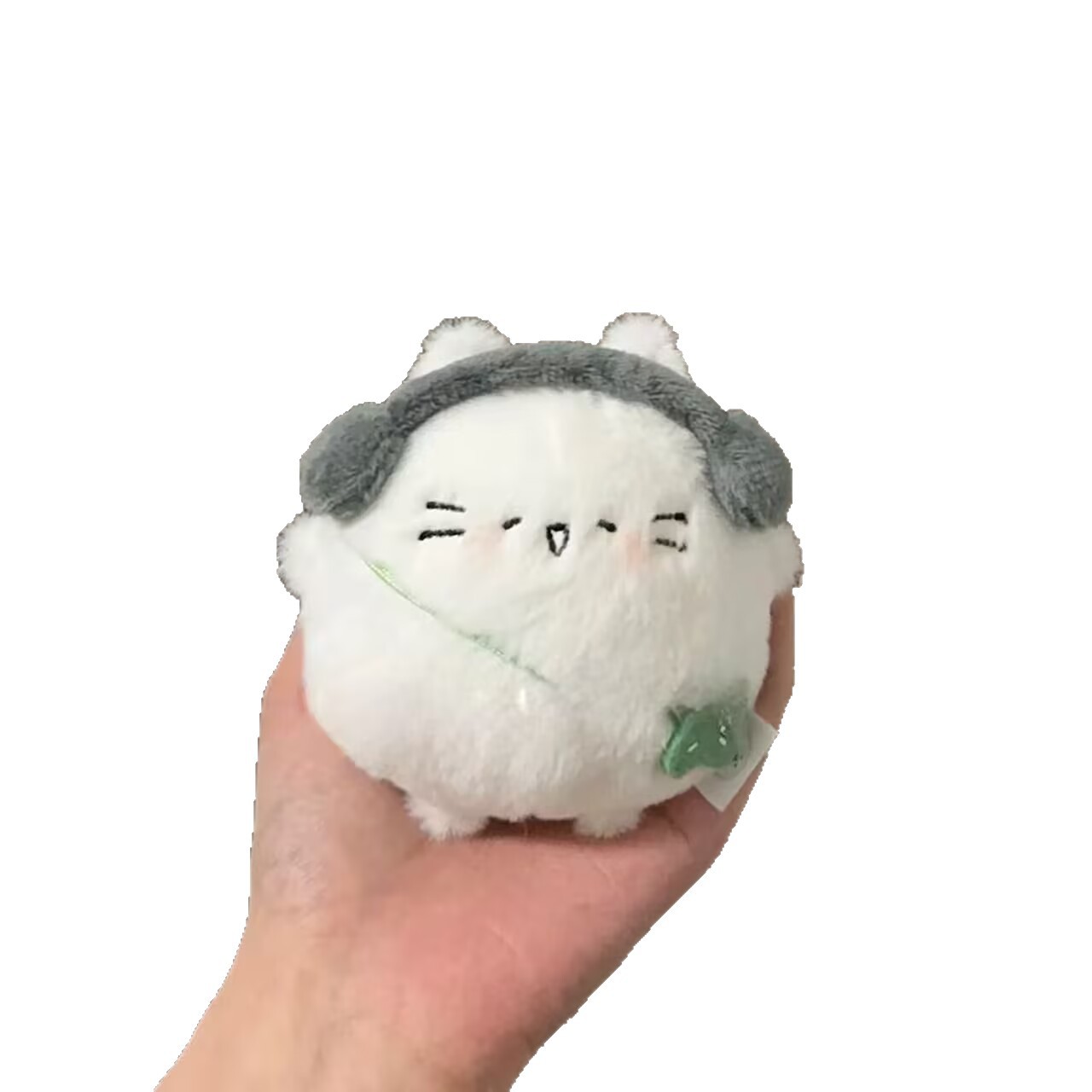 Cute Chubby Kitten Egg Four-Leaf Clover Kitten Plush Pendant Super Cute Book Pendant Keychain Pendant