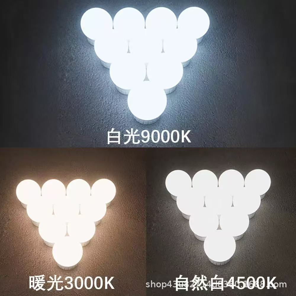 Hot-Selling Hollywood-Style Mirror with Front Lights, Makeup Light Bulbs, Suction Cup Fill Light, Mirror Light String, Comb Makeup Mirror in Stock