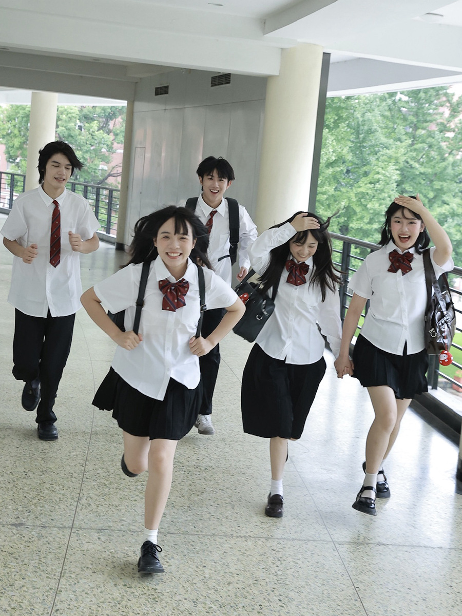 Jk Class Clothes College Style School Uniform suit High School Students High School Students White Shirt Shirt Female Chorus Performance Clothes