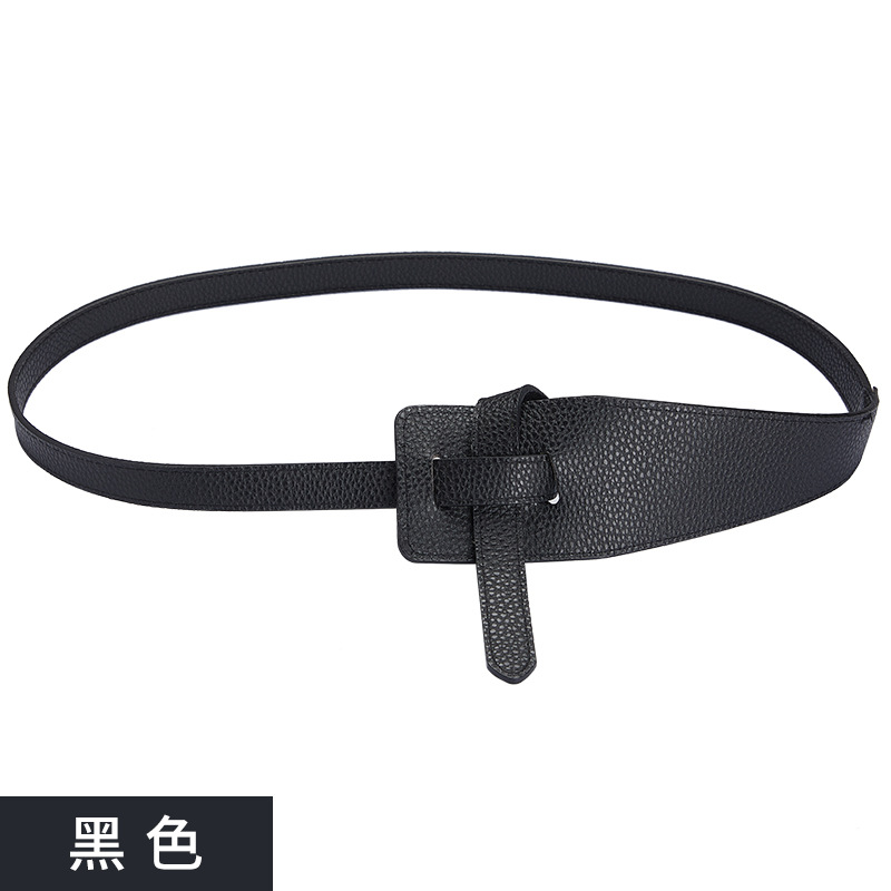 2022 New Coat Belt Korean Style Casual Style Belt Women's Irregular Buckle Windbreaker Knotted Waist Belt Girdle H