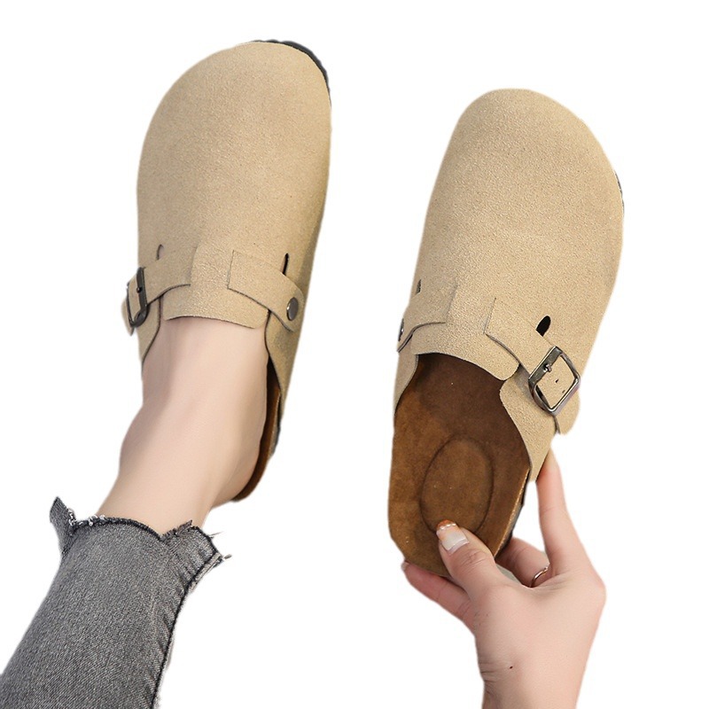 2024 Spring and Autumn New Foreign Trade plus size Birkken Baotou Thick Sole Shoes Casual All-match Cross-grade European and American Roman Women's Shoes