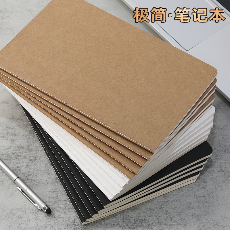 Блокнот из белой крафт-бумаги для рекламы компании, печать логотипа, канцелярия