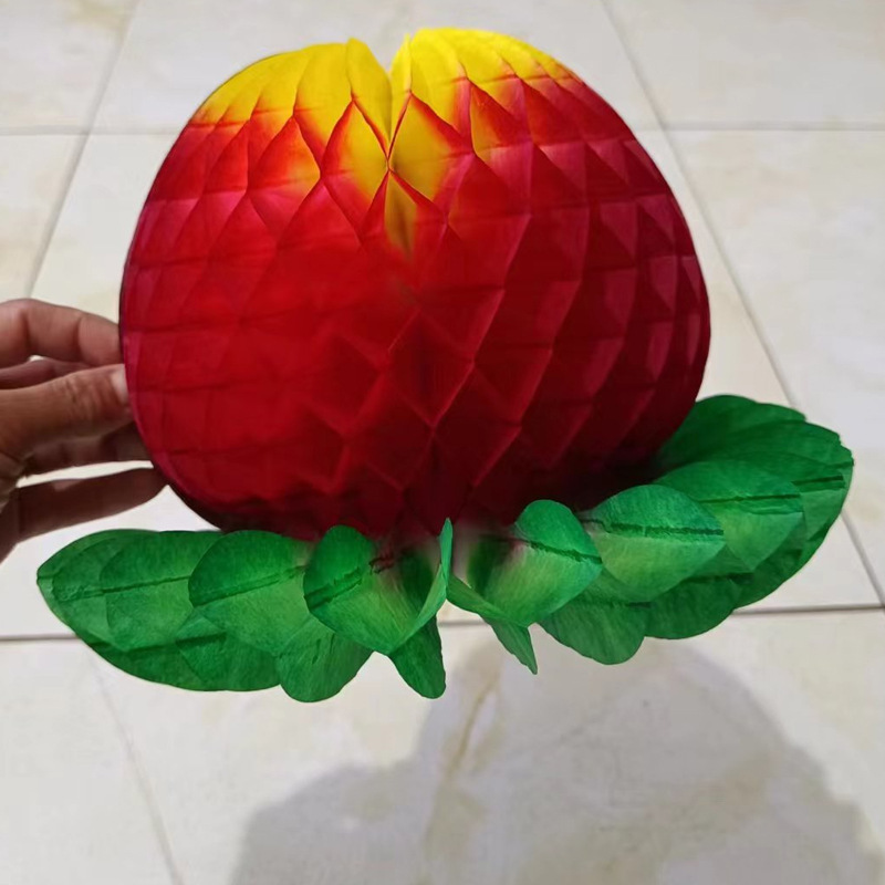 Xinpeng funeral supplies processing and production of paper, apple, peach, pomegranate and other supplies low batch