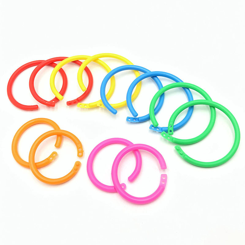 Double-Ring Plastic Binder for Notebooks, Colorful Card Binding, Creative Planner Ring Binder