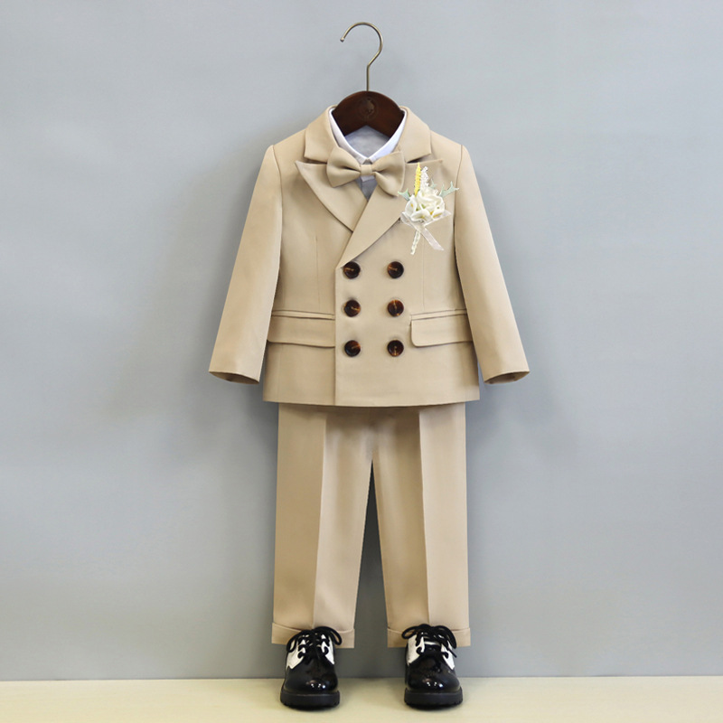 Autumn and winter children's suit suit boy handsome flower girl dress piano performance clothes host small suit coat men