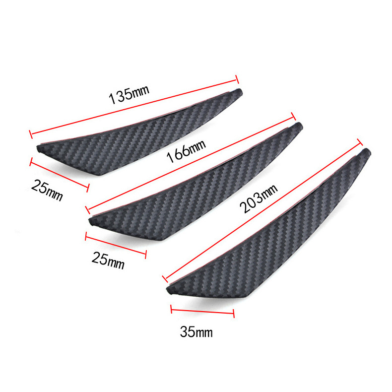 Automobile General Modification General Small Encircled 6 Pieces Air Knife Carbon Fiber Pattern Small Air Knife Modification Disturbing Front Bar