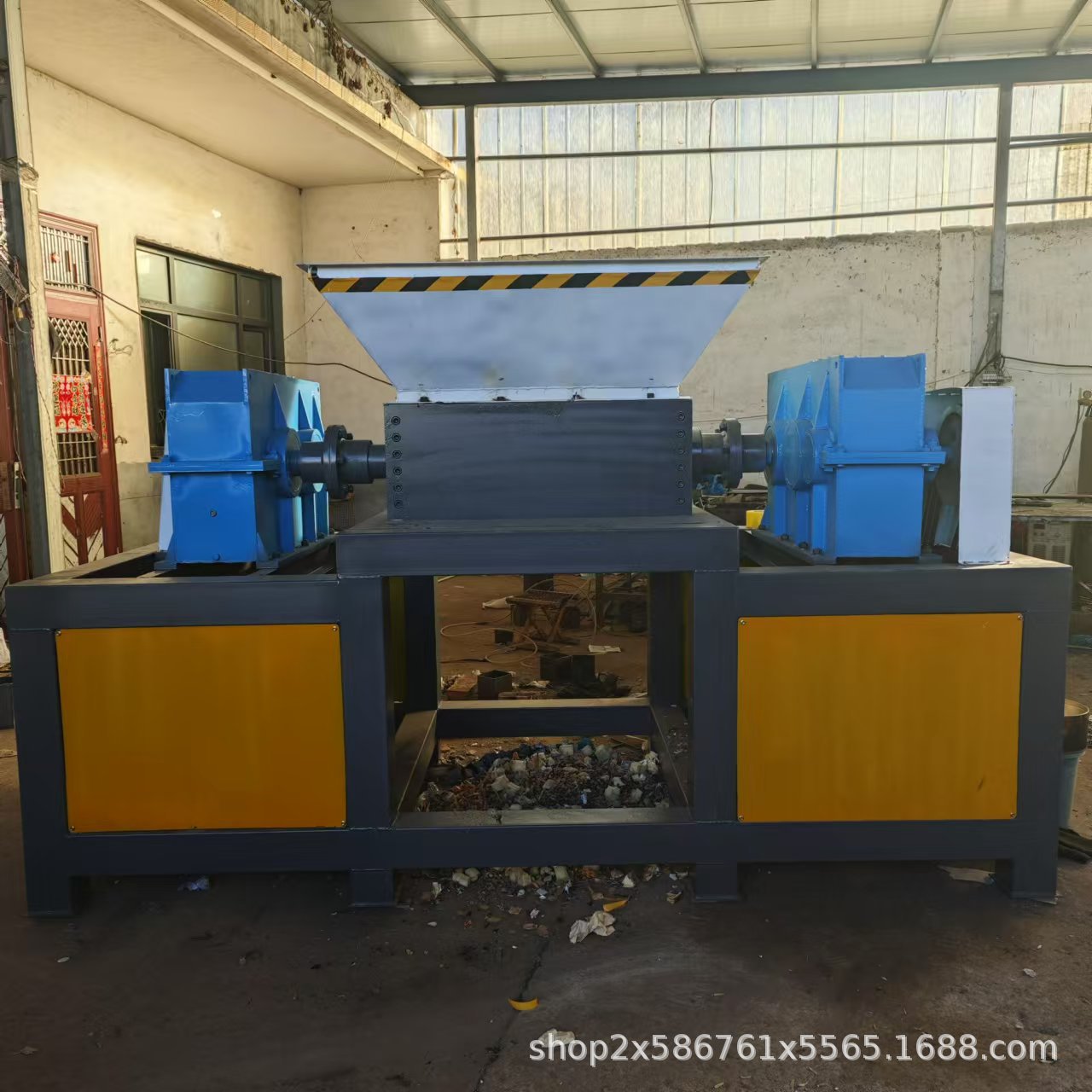 Shredder 800 Type Metal Tire Crusher, Can Garbage Plastic Double-Axis Shredder Equipment