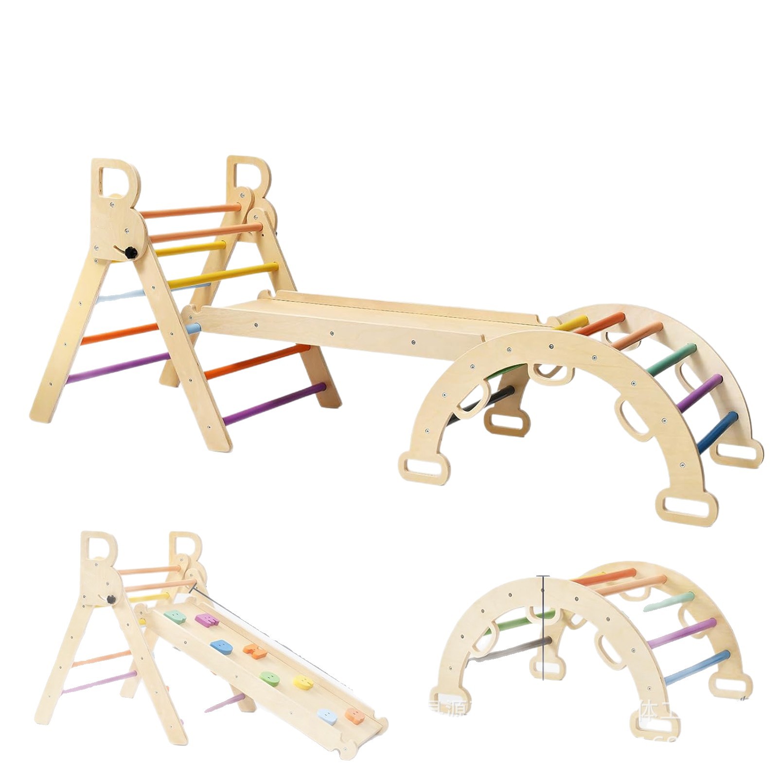 in stock Climbing Rack Children's Indoor Slide Multi-functional Climbing Rack Combination Hand and Foot Exercise Sensor Training Climbing Rack