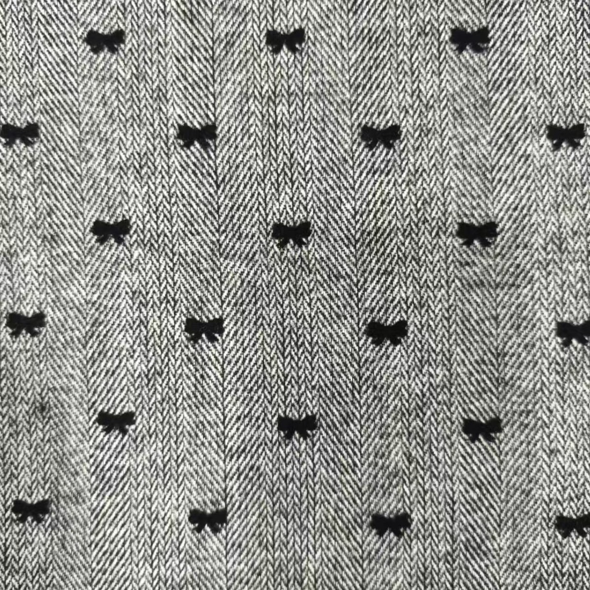 Gold Pattern Herringbone Hong Kong Tweed Material Flocked Bow Bottoming Skirt Half Skirt Children's Clothing Tweed Material