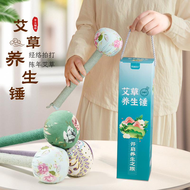 Молоток из полыни 26 см 31 см, пасторальный стиль, зеленый, подарочная коробка