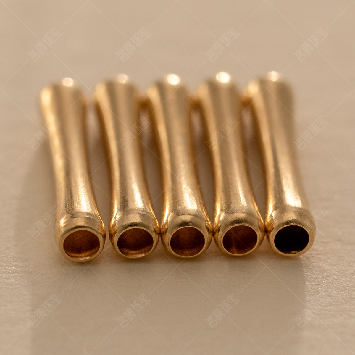 18k gold accessories hollow gold tube gold bamboo diy jewelry accessories au750 bracelet necklace rope material