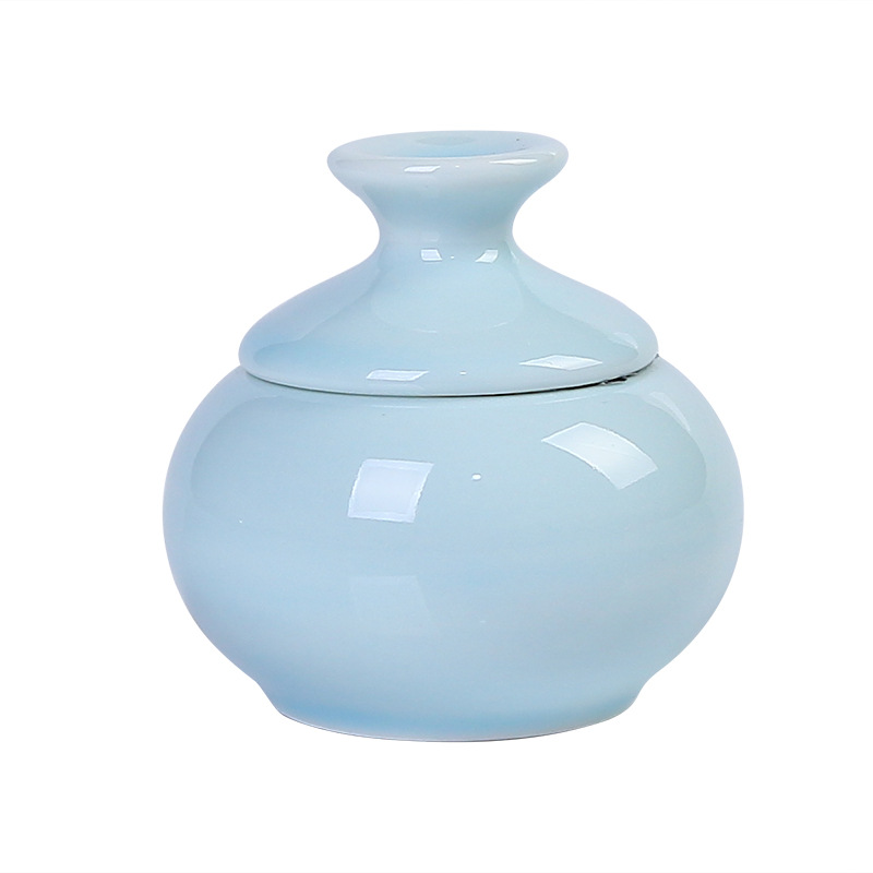 Mini Small Ceramic Jar Cosmetic Powder Jar Sealed Tea Jar with Lid Pill Bottle Antique Lipstick Rouge Jar