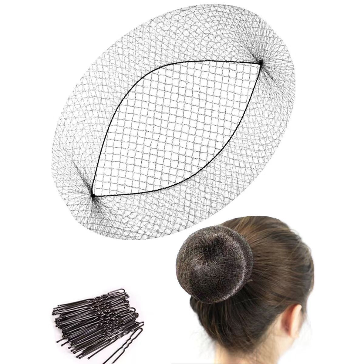 тонкая сетка для волос 5 мм, невидимая сетка для волос для стюардесс, балетная сетка для волос, повседневные сломанные волосы, карманная сетка с мелкой ячейкой