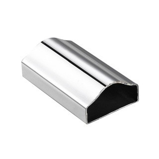 Foshan Factory 304 Stainless Steel Grooved Special-Shaped Tube Handrail Tube Semi-Circular Tube H-Shaped Tube Non-Standard Stainless Steel Oval Tube